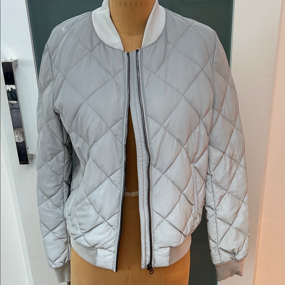 Alo Yoga Quilted Reflective Bomber Jacket